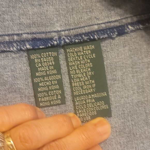 Lauren Ralph lauren jeans and co double-breasted denim size s petite - Picture 10 of 12